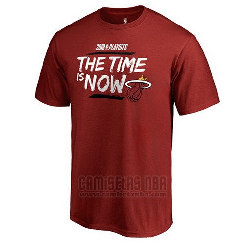 Camiseta Manga Corta Miami Heat Rojo